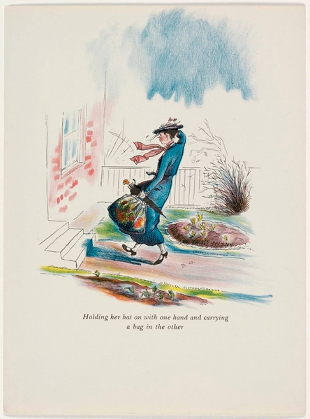 Shepard illustrated many books, but Mary Poppins remains her most recognisable. Coloured illustrations by Mary Shepard © The Shepard Trust Reproduced with permission from Curtis Brown Group Limited on behalf of The Shepard Trust
