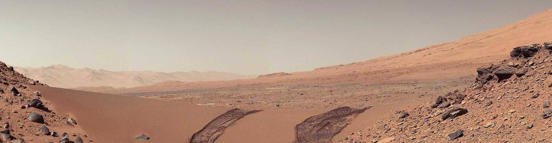 red and rocky mars landscape