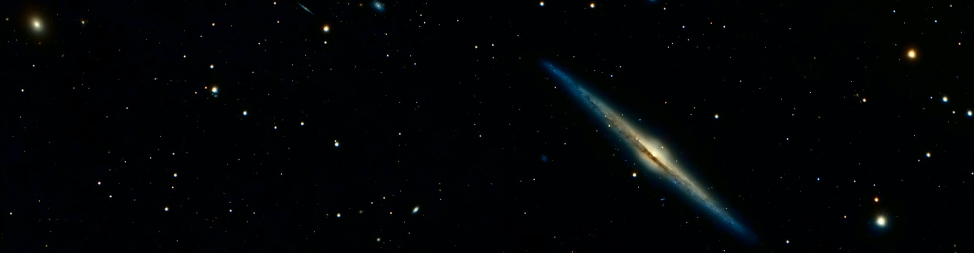 Comet in sky.