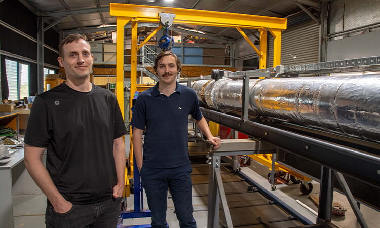 Gerard Armstrong (left) and Flynn Hack (right) have set out on an astronomical PhD project. 
