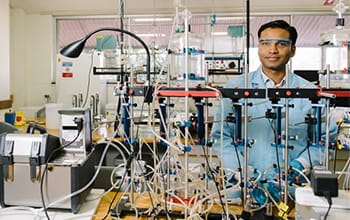 USQ researcher Naga experimenting with functional foods in lab